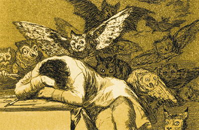 A consciência funciona perfeitamente no sonho. (Esta pintura de Goya foi usada para a capa do livro O Universo dos Espíritos, de Norberto Keppe.)